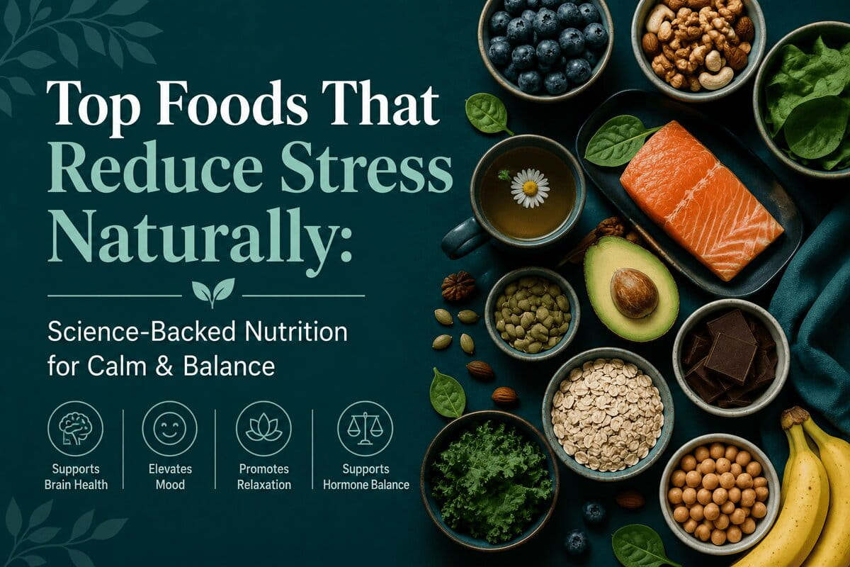 Top Foods That Reduce Stress Naturally: Science-Backed Nutrition for Calm & Balance