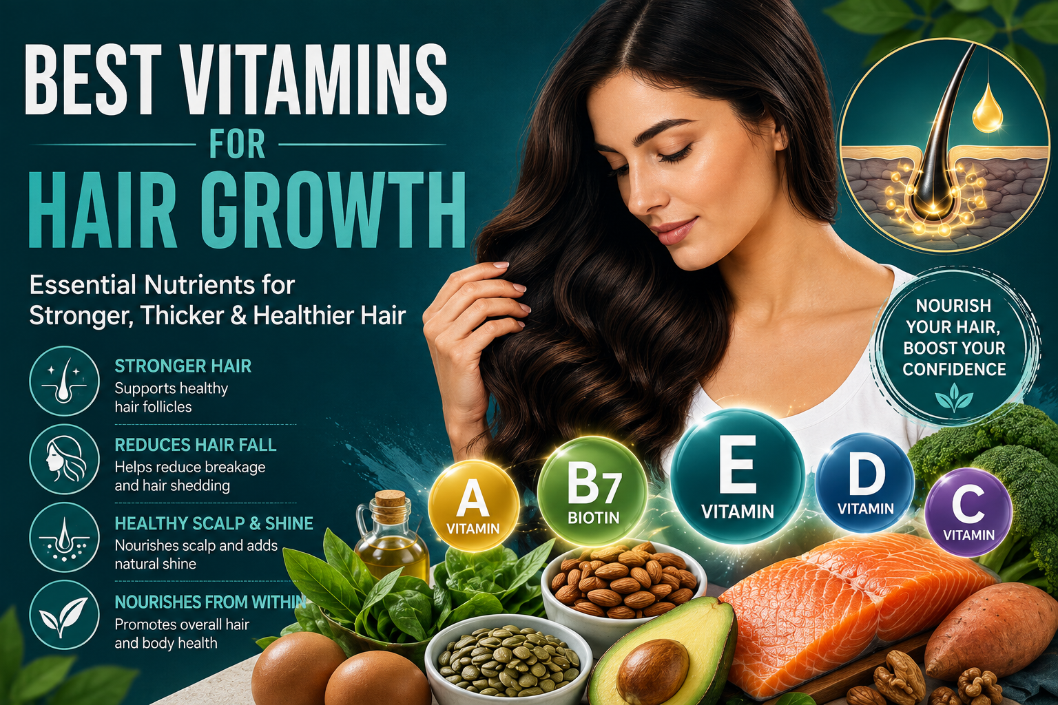 Best vitamins for hair growth and healthy hair nutrition